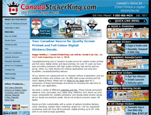 Tablet Screenshot of canadastickerking.com